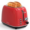 Toaster 2 slice,Retro Stainless Steel Toaster with 6 Settings, 1.5