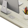 SHW Triangle-Leg Home Office Computer Desk, Silver/Gray