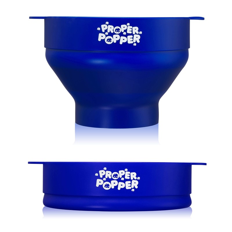 The Original Proper Popper Microwave Popcorn Popper, Silicone Popcorn Maker,