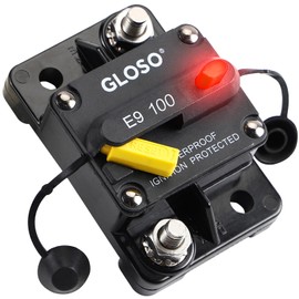 GLOSO E99L LED Indicator, T3 Manaul Reset Breaker for Marine RV Truck Hi-Amp Circuit Breaker (100A)