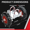 Rolling Gate Wheel, 8-Inch Rubber Wheel Carrier for Driveway Chain