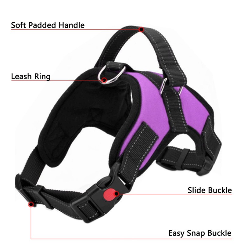 FYY Dog Harness No Pull, Breathable Adjustable Pet Vest, Reflective