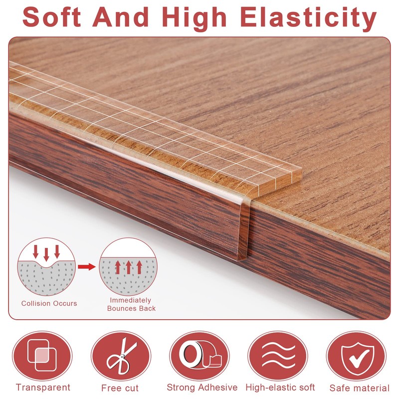 Corner Protectors Baby Proofing,Clear Corner Protector,Soft Edge Protector 6.6ft(2M) Corner