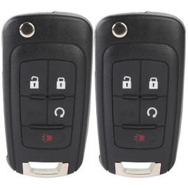 ALEGE Keyless Entry Remote Car Key Fob Fits for 2018-2019 for GMC for Terrain 1.6L 2010-2017 for GMC for Terrain 2.4L 2010-2017 for Chevy for Equinox 2.4L 2 PCS 4 Buttons 315Mhz