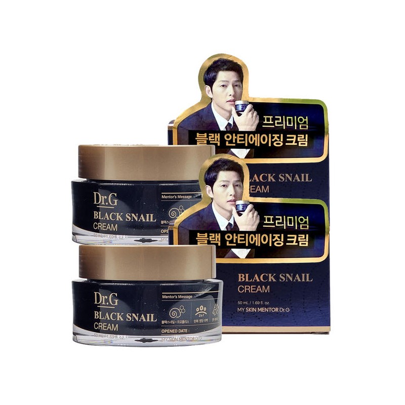 Dr.G 닥터지 블랙 스네일 크림 50mlx2개 달팽이크림 Dr.G Black Snail