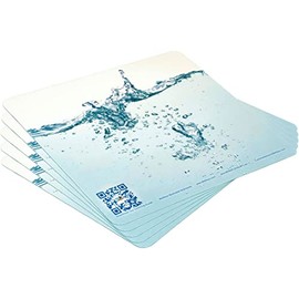 WetKeys Pack of 5 Flexible Repositionable Ultra-Thin Washable Mouse Pads | MPWKR-5