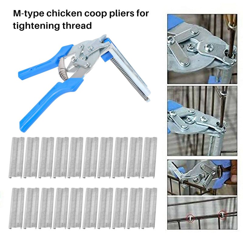 Peakloong 1pc Hog Ring Plier Tool and 600pcs M Clips