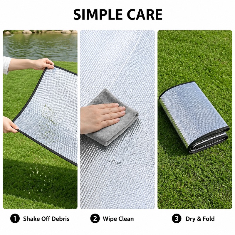 Waterproof Aluminum Foil EPE Camping & Picnic Mat, 3 Size