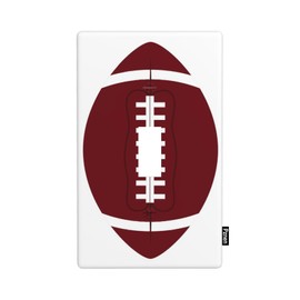 Pznen American Rugby Single Toggle Light Switch Cover Oval Shape Ball Traditional Sports Activity 1-Gang Toggle Wall Plate Standard Size 4.5" x 2.76" Home Decor