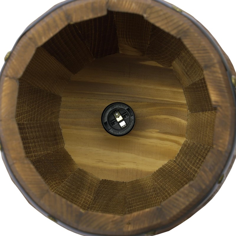 DDBESSIC Antique Wine Barrel Pendant Light Wood Bar Cafe Lights