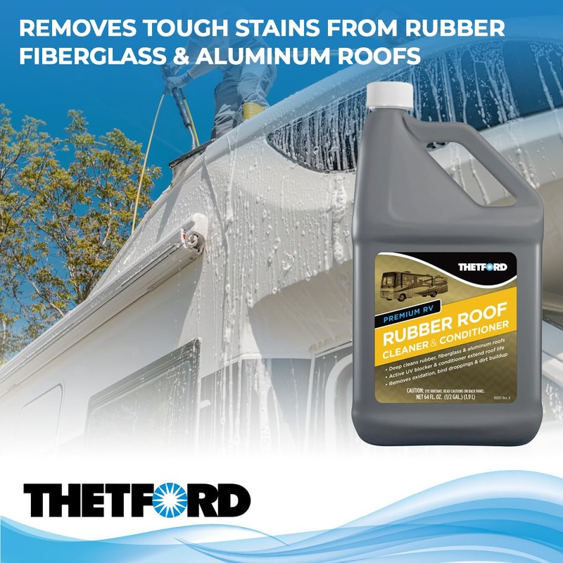 Premium RV Rubber Roof Cleaner - Non-Toxic, Non-Abrasive RV roof