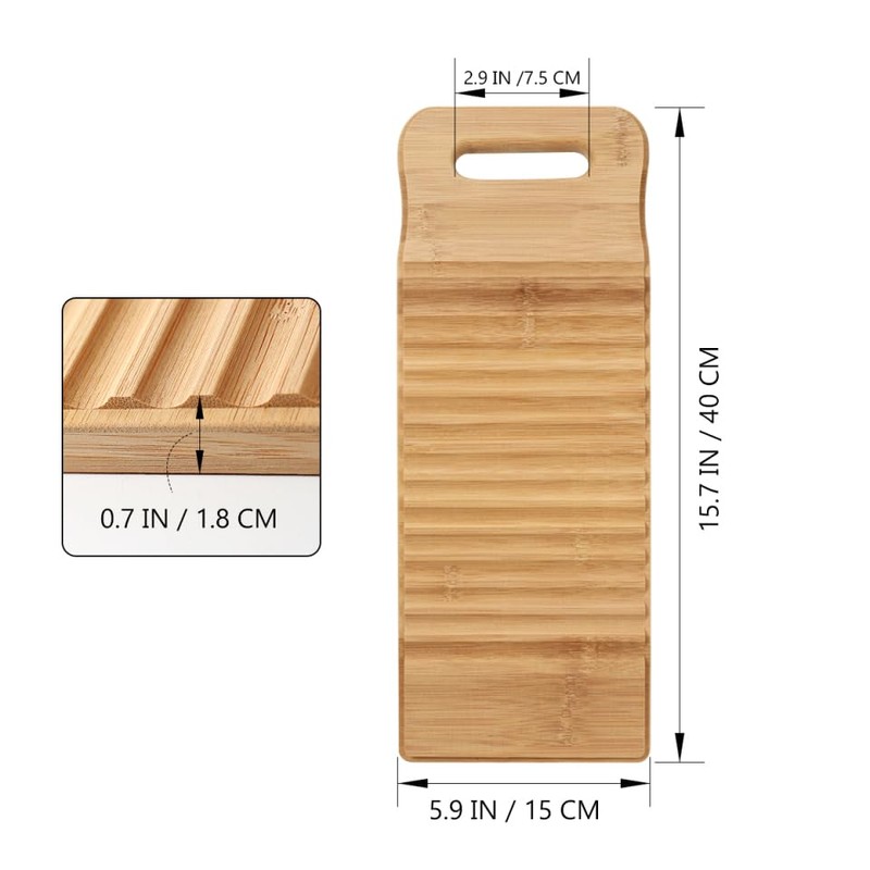 Wash Board, Household Washboard for Hand Washing Clothes, Wooden Handwash