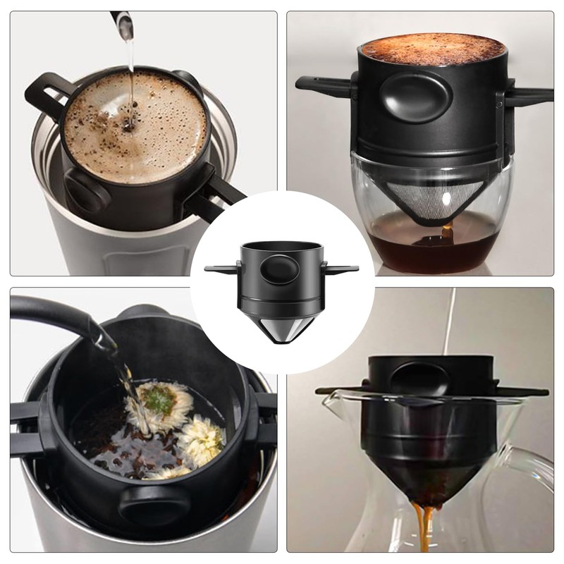 2 Pieces Coffee Filter Cup, Coffee Filter, Filter Cup Holder,