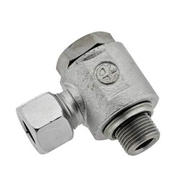 Angle Swivel Fitting 8 L - M 12 x 1.5 Galvanised Steel 90° Cutting Ring Fitting Lightweight Series