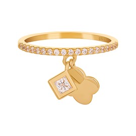 cai 360272483-1 Women's Ring 925 Sterling Silver Shiny Zirconia Yellow, Sterling Silver, Cubic Zirconia