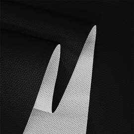 KELUBATU Faux Leather Fabric 100 x 137 cm, Litchi Synthetic Leather-Pebble Grain PU Vinyl Fabric by Separate Metre for Upholstery Car Decor DIY Projects, Black