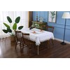Inmerget Elegant White Lace Small Coffee Table Tablecloth for Wedding