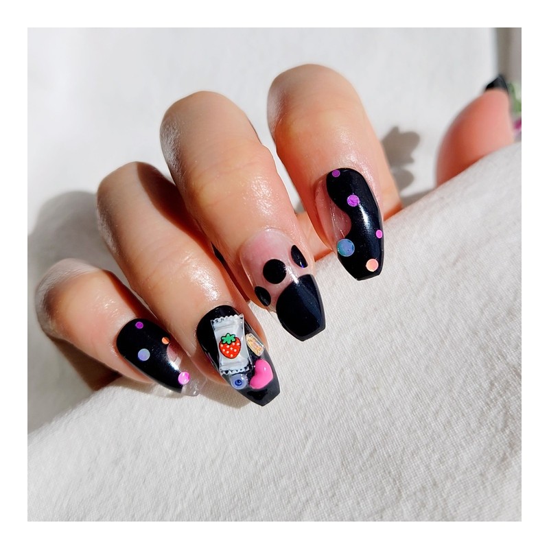 Kkureokgom handmade nail tips - Oval / 꾸럭곰 수제네일팁 -