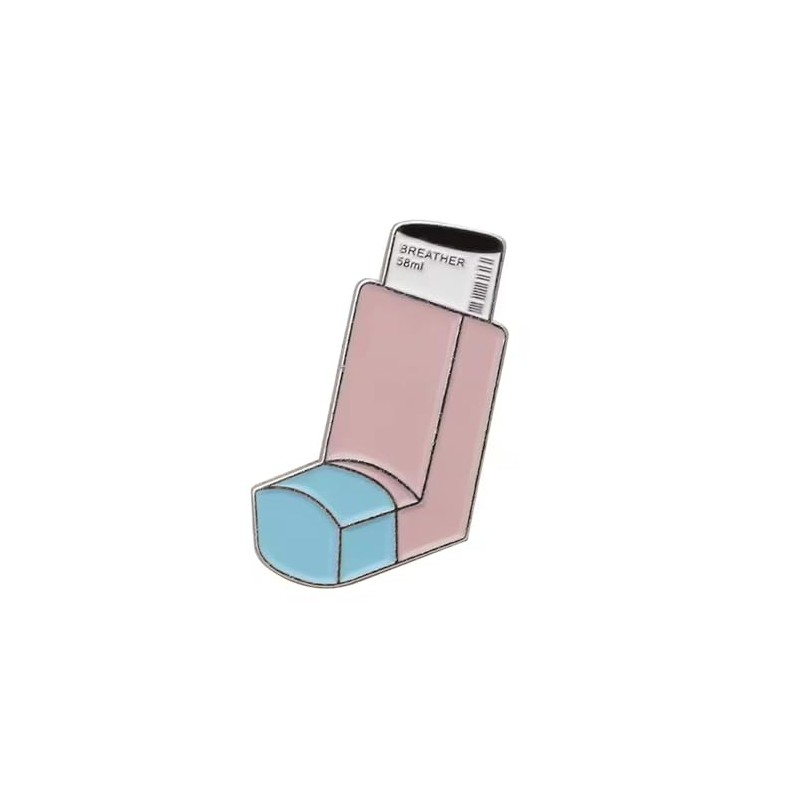Asthma Inhaler Pin Badge