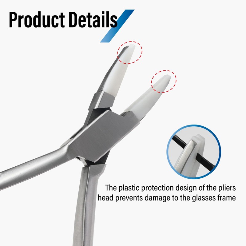 Dhoptical Eyeglasses Frame Pliers,Used for Glass Frame Tail Plier Optical