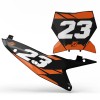 FACTORY BACKING Custom Pre Printed Number plate MX Graphics -
