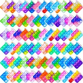 36 piezas de regalos de fiesta para niños, llavero antiestrés para reventar, mini juguetes para ansiedad a granel para niños, bolsas de regalos para el aula, premios de burbujas para estudiantes