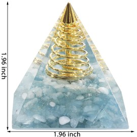 Nupuyai Crystal Pyramid Gemstone Healing Stone Energy Pyramids for Positive Energy Reiki Healing Meditation and Home Feng Shui Decoration