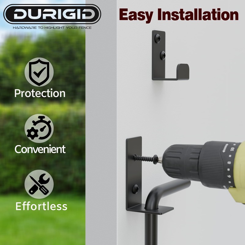 DURIGID 18 Inch Gate Cane Bolt Gate Ground Drop Rod,