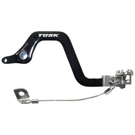 Tusk Aluminum Brake Pedal Silver Tip Compatible with Royal Enfield Himalayan 2017-2023