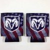 2 Dodge RAM Fan Beer Can Cooler Coozie Koozie USA Flag Gift QTY 2