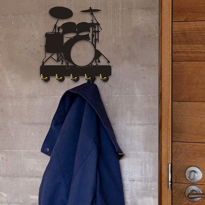 Drum Wall Hook Multi-Purpose Wall Hanger Coat Bags Clothes Keys