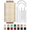 218 Yards Upholstery Thread, Heavy Duty Waxed Thread for Hand