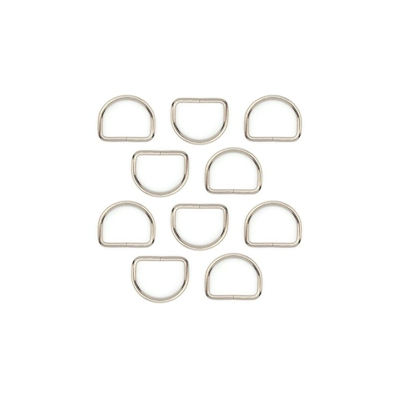 HAND 26mm Tall Silver Colour D Ring Buckle - for