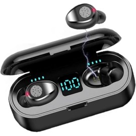 Wireless Earbuds, Bluetooth 5.3 Headphones In Ear Earphones, Deep Bass HiFi Stereo Sound, 50H Playtime Ear buds with Noise Cancelling Mics, Fast Charging Wireless Earphones for Gym, Sports & Gaming