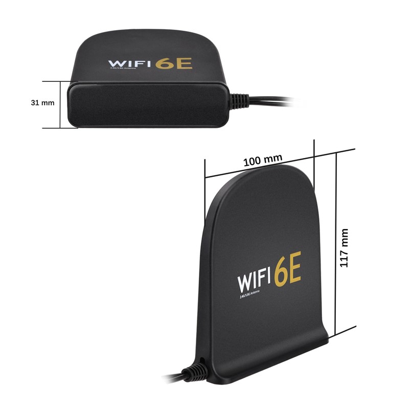 Bingfu WiFi 6E Antenna Tri-Band 2.4GHz 5GHz 6GHz MIMO RP-SMA