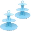 KINMRIS 2 Pack Cupcake Stand 3-Tier Lace Edge Dessert Stand,