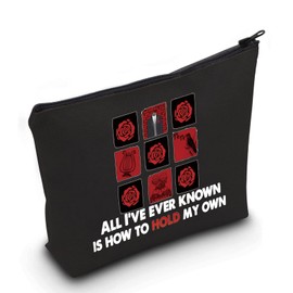 LEVLO Mitchell Cosmetic Make Up Bag Broadway Musical Theater Inspired Gift All I'Ve Ever Known Is How To Hold My Own Make Up Zipper Pouch Bag For Women Girls, Black Hold My Own, Cosmetic Bag