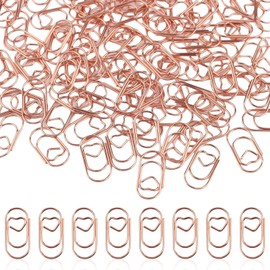 100PCS Love Heart Shaped Paper Clips, Rose Gold 0.8-Inch Mini Small Paperclips for Office, School, Home & Small Heart Gold Clips Decorative Fancy Cute Clips ﻿