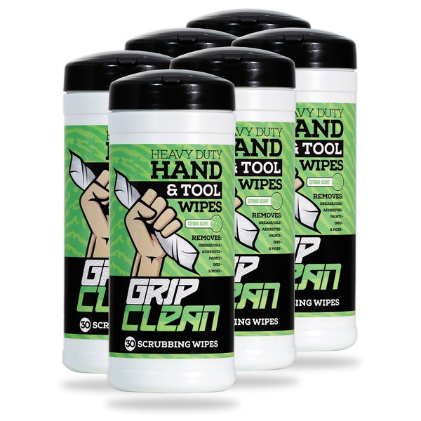 Grip Clean Heavy Duty Cleaning Wipes, Hands, Tool, & Surfaces,