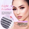 Eyelash Extensions, Eyelash Extensions, 240 Pieces, 40D Natural False Eyelashes