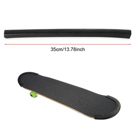 SquEqu 4 Pack 35CM Skateboard Deck Guards Protector Sleeve Strip Skate Board Longboard Edge Protective Cover Tail Nose Protection Bumper Guard Shock Absorbing Anti-Collision Heavy Duty