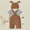 XIXIMAON Infant Baby Boy Outfits Short Sleeve Striped Romper Cartoon