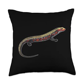Pet Fire Skinks, Lizards & other Reptiles Gifts Fire Skink Graphic True Togo Pet Lizard Lover Reptile Gift Throw Pillow, 18x18, Multicolor