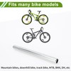 HOPESPANNER Universal 25.4x250mm Silver Tone Bicycle Seatpost Durable Bicycle Saddle