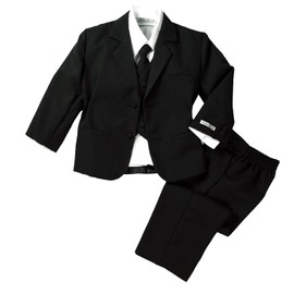 Spring Notion Baby Boys' Classic Fit Formal Black Dress Suit Set 12M (Medium)