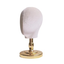 Perfeclan Perückenständer, Hutständer, Schaufensterpuppenkopf für Perücken, Huthalter für Einzelhandel, Haarflechten, Kosmetik, Friseurausbildung, Goldständer