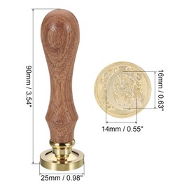 PATIKIL Letter C Wax Seal Stamp Initials Letter Seal Wax Stamp Classic Retro Removable Brass Head Wooden Handle for Envelope Invitation Cards