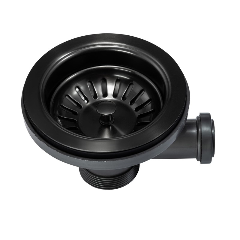 ENKI, SA021, Kitchen Sink Strainer Basket Waste Overflow Pipe Single