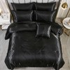 Bedbay Satin Comforter Set,Black King Size Comforter Set with Sheets,8