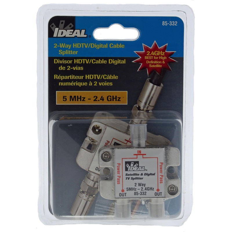 IDEAL Electrical 85-332 2-Way Digital Cable Splitter, 2.4 GHz